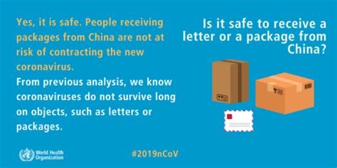 are packages shipped from china safe from coronavirus